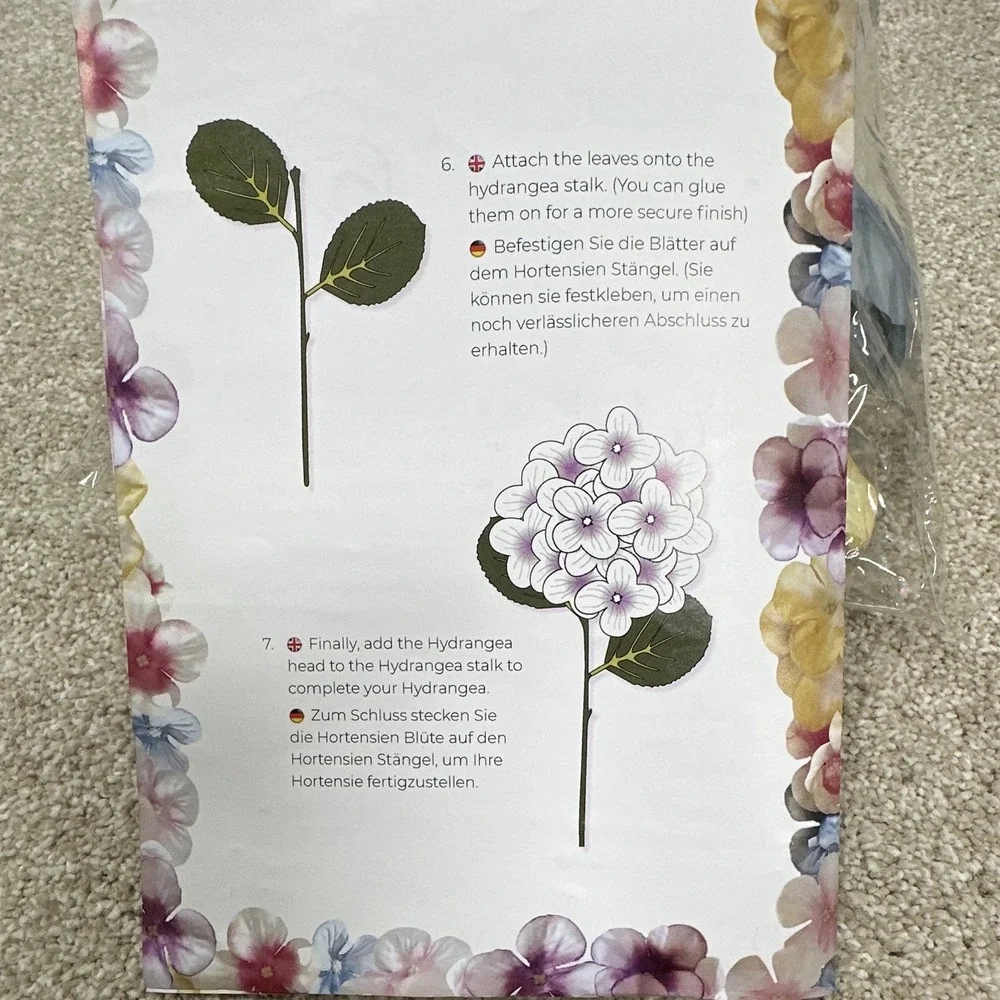 Forever Flowerz Spring Hydrangeas Fabric Hydrangea Craft Kit